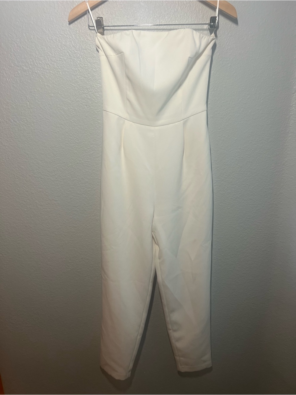White Strapless Jumpsuit – Size 0 | Bachelorette • Bridal • Summer